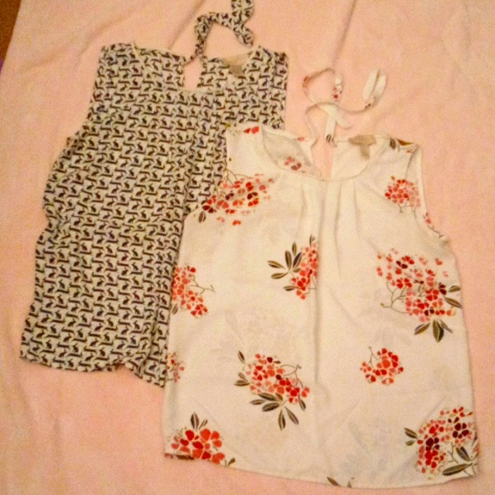 WOMEN'S LOFT OUTLET XS (2) SLEEVELESS BLOUSES